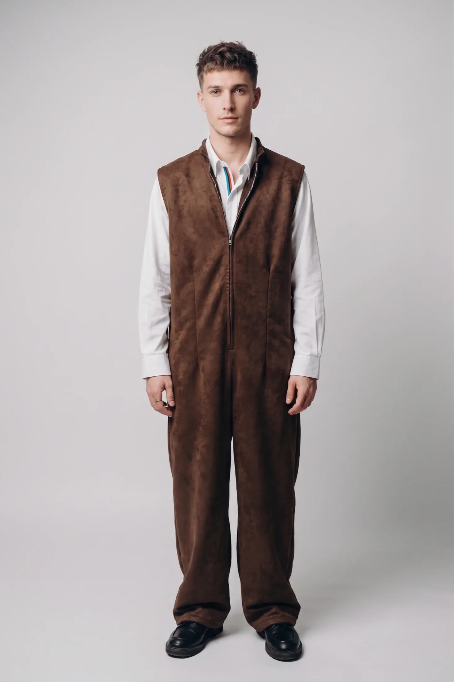Jumpsuit de Gamuza Chocolate
