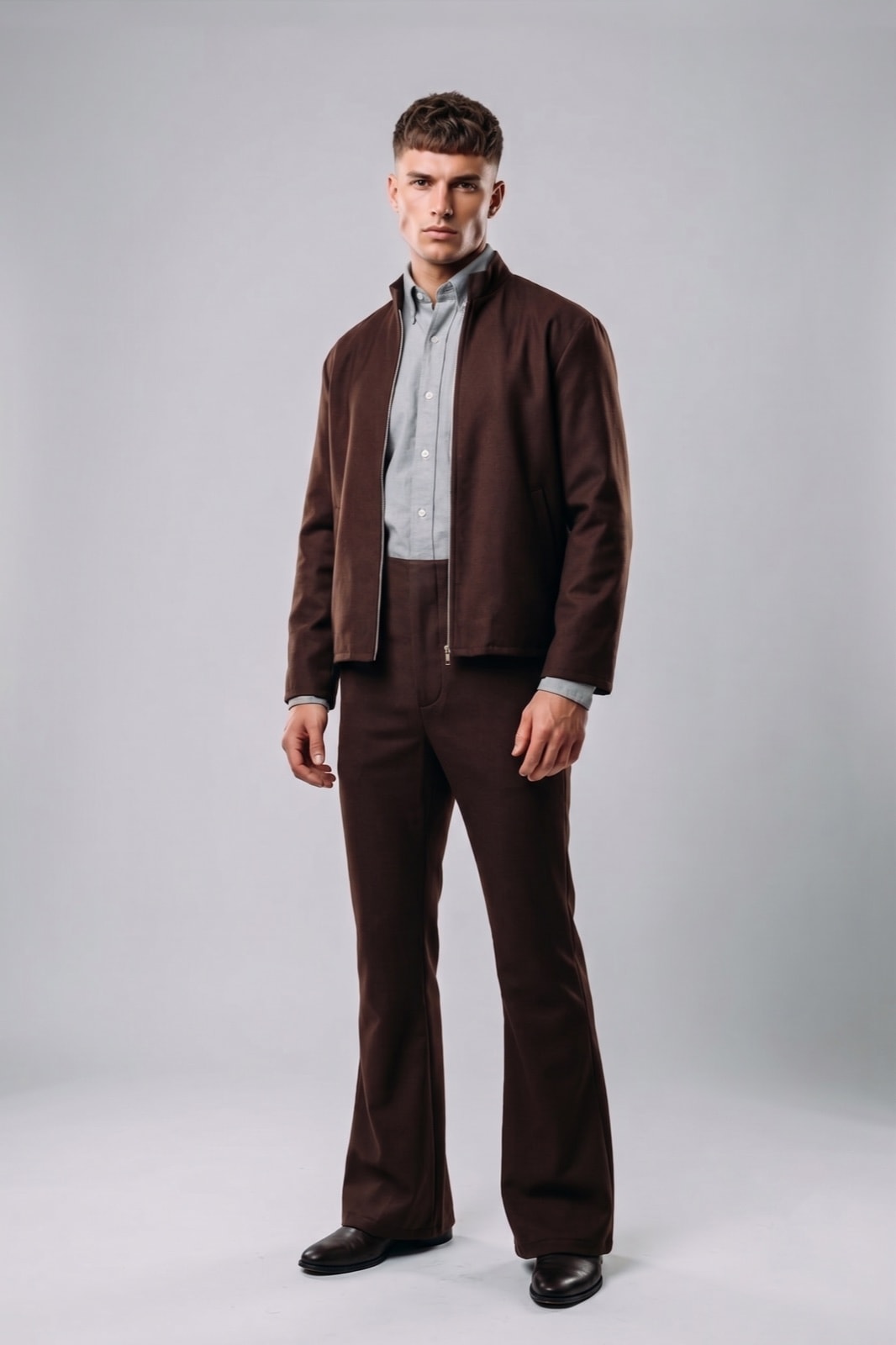 Pantalón Sastrero Cintura Alta Chocolate en Tencel